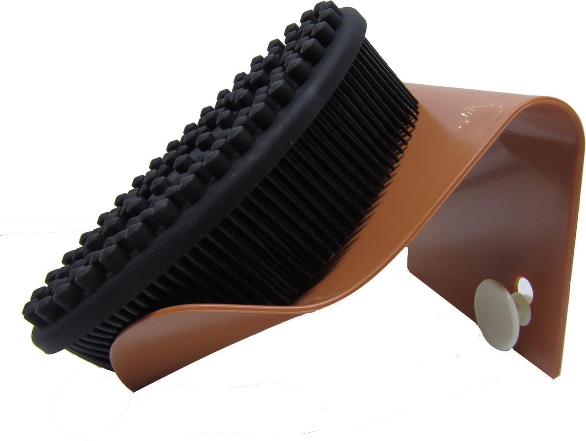 Bobbels & Putten B&P- lichaamsborstel zwart met houder doucheborstel Bad borstel – massage borstel – dry brush – handen wassen – scrub lichaam – huidborstel – massage spons baby borstel