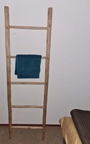 Decoratieladder - Handdoekenrek - Ladder - ladderrek - handdoek ladder - Bruin - Acaciahout