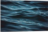 Forex - Blauwe Golven - 90x60cm Foto op Forex