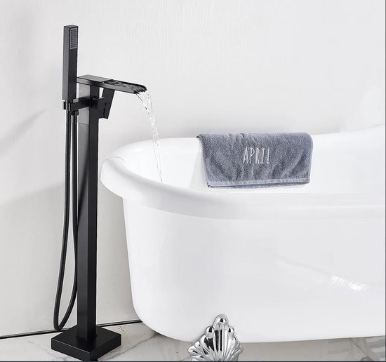 stad overschot Drastisch Productgigant - Vrijstaande badkraan met handdouche - waterval - mat zwart  | bol.com