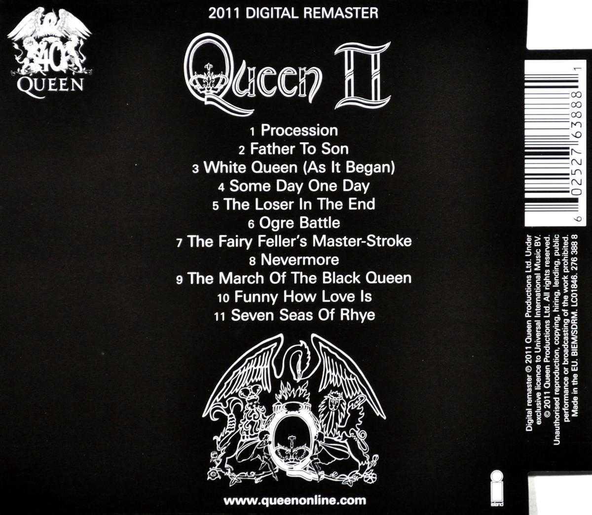 Queen II (2011 Remaster), Queen CD (album) Muziek