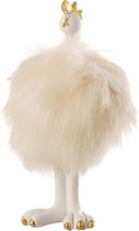 J-Line Kip Bol Pluche Poly Wit Small Set van 2 stuks