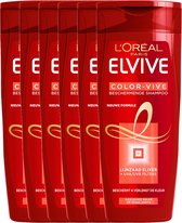 L'Oréal Paris Elvive Color Vive Shampoo - 6 x 400 ml - Gekleurd Haar - Voordeelverpakking