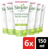 Simple Kind to Skin Hydraterende Face Wash - 6 x 150 ml - Voordeelverpakking