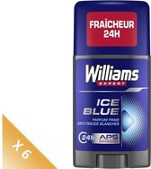 WILLIAMS Batch van 6 Stick Ice Blue Deodorants zonder aluminiumzouten - 75 ml