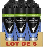 REXONA Batch van 6 mannelijke deodorants Antiperspirant Spray Cobalt Dry Protege - 100ml