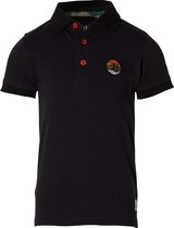 Quapi Polo shortsleeve Farrel zwart - maat 134/140