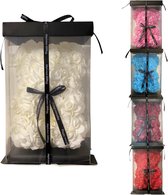 Rozenbeer gepersonaliseerd - Wit - Valentijn cadeautje voor haar - Inclusief giftbox - Moederdag cadeautje