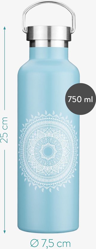 dam Ervaren persoon Selectiekader Roestvrijstalen waterfles 750 ml blauw met opdruk - Vaatwasserbestendig -  BPA-vrije... | bol.com