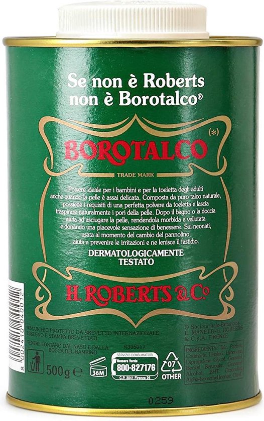 Talkpoeder Borotalco Roberts 500gr van Merkloos — afbeelding 2