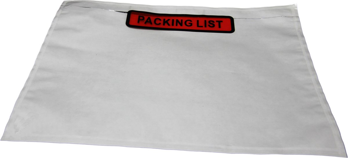 100 stuks - Paklijstenveloppen C5 - 228 x 165 mm - documents enclosed