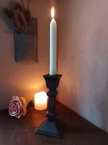 Brynxz - Kandelaar voor dinerkaars - Kaarsenhouder van gietijzer - Classic - Hoogte 17 cm