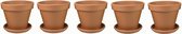 Plantenwinkel Terracotta pot met schotel 43 cm penta set bloempot voor binnen en buiten