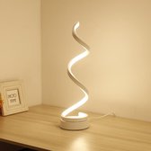 TDR - LED de table - 3 modes d'éclairage (3000K, 4500K et 6000K) - Spirale - Agréable pour buffet, salon ou dans la chambre - Wit