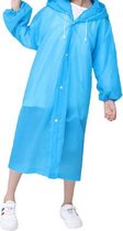 Imperméable Kinder avec capuche bleu (7-10 ans) - léger - pliable - format de poche - voyage - imperméable fille
