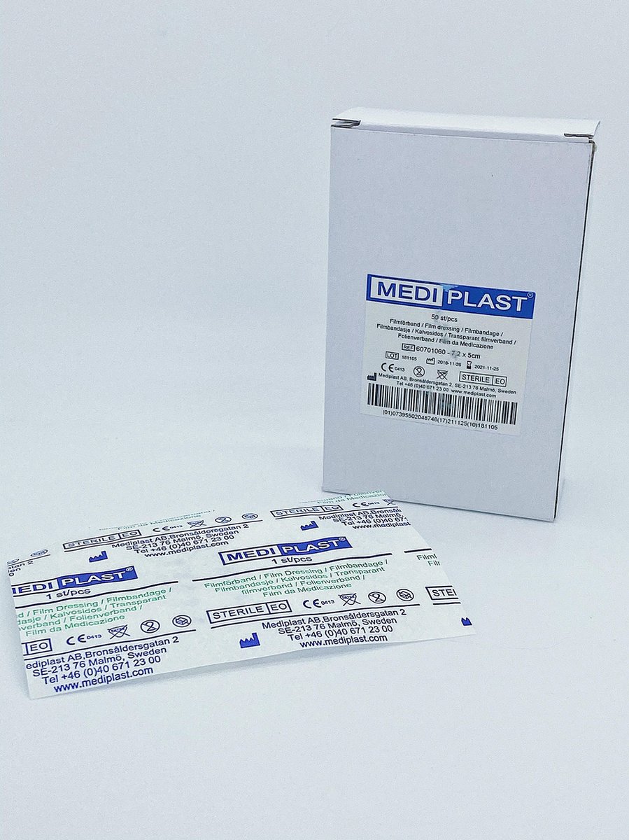Goedkoopste Mediplast Waterafstotend Filmverband 7,2cm x 5cm - Doos 50 Stuks