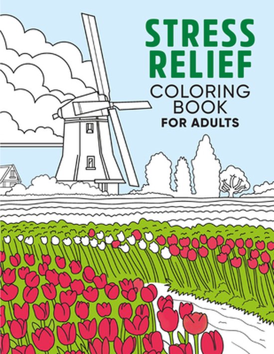 Stress Relief Coloring Book for Adults - cover