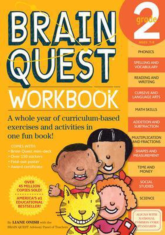 Boek cover Brain Quest Workbook: 2nd Grade [With Stickers] van Liane Onish (Onbekend)