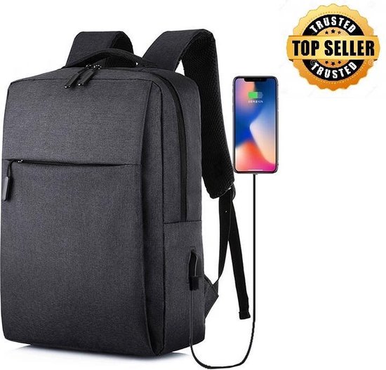Backpack Pro - Laptop rugzak - 15,6 inch - Met USB-poort en regenhoes -  Zwart | bol.com