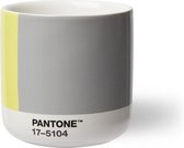 Copenhagen Design - Pantone - Tasse thermo -175ml - dans une boîte cadeau - COY21 - Jaune/ Grijs