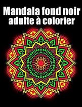 Mandala fond noir adulte a colorier