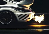 valentijn cadeautje voor hem / Auto poster - Porsche Exhaust Fire - Wandposter 60 x 40 cm