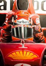 valentijn cadeautje voor hem / Auto poster - F1 Ferrari Driver Red - Wandposter 60 x 40 cm