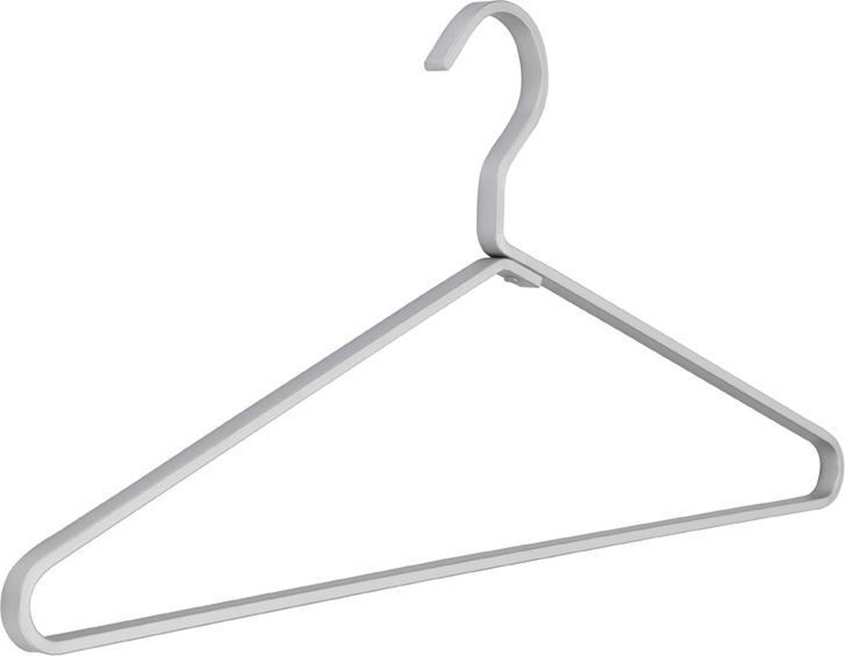 [Set van 5] Modern en industrieel vormgegeven mat zilveren aluminium jashanger / garderobehanger