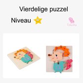 Educatief speelgoed Houten dier puzzel 3D Montessori Egel