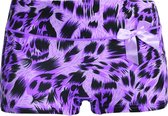 Dames boxershorts 3 pack Fine woman katoen met bamboe panterprint paars XXL