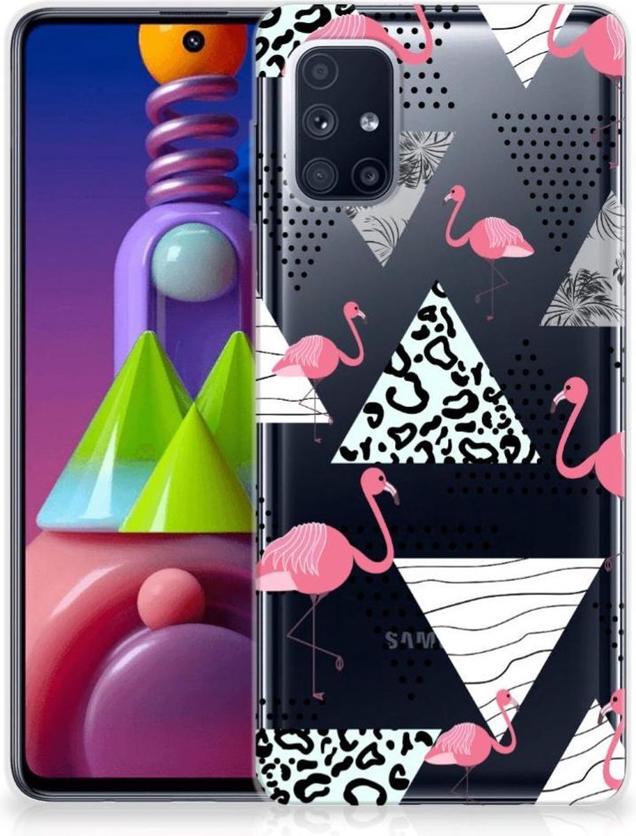 Samsung Galaxy M51 TPU Hoesje Flamingo Triangle