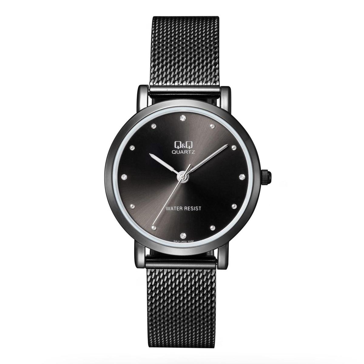 QQ horloge zwart met mesh band QA21J402Y
