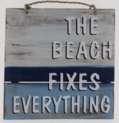 Beach Bord 34x34 cm handgemaakt van hout