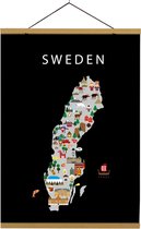 Kaart van Zweden | B2 poster | 50x70 cm | Maison Maps