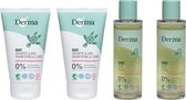 Derma Eco Baby pakket - 2 x shampoo & lichaam + 2 x babyolie