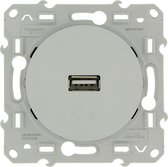 Schneider Electric Odace USB stopcontact Aluminium