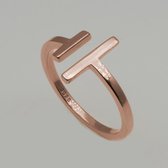 Cocora minimalistische staafjes ring roségoud - Dames