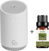 Aroma Diffuser - Draadloze Aroma Diffuser - Luchtbevochtiger - Etherische olie - Diffuser aromatherapie - Wit + OLIE