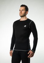 Ondergoed Santec Heren Thermo Shirt Lm Poly. Interlock  3XL Diep Zwart