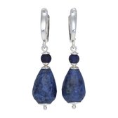 Bela Donaco Oorbellen Blue Jeans – Facet Jade – Lapis Lazuli – Sterling Zilver