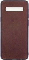 Leren Telefoonhoesje Samsung S10  – Bumper case - Chocolade Bruin