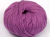 Haakgaren paars lavendel katoen 50% acryl 50% - Amigurumi garen pakket crochet - haken met pendikte 3 mm. – 8 bollen van 25gram