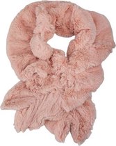 Luxe sjaal HANNAH - Roze - Bont/Fur look - Superzacht/Soft - Dames - Polyester