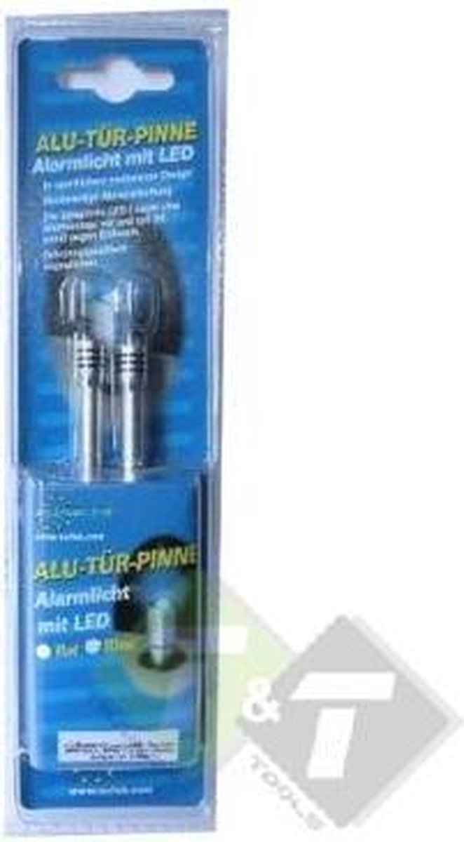Aluminium deurpinnen VW met ledlamp blauw, voor alle deurpinnen behalve VW Gold IV, Beetle, Seat Ibiza en Cordoba