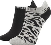 Calvin Klein Leopard Back Sneakersokken Dames 2P - Maat 37-41
