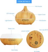 Aroma Diffuser 500ML met afstandsbediening licht hout