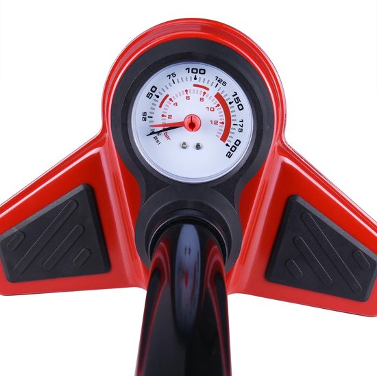Monzana Fietspomp - incl. 3 Extra Adapters 100 cm Slang - Zwart van Monzana — afbeelding 2