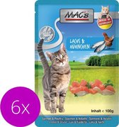 Mac’s Kattenvoer Natvoer Maaltijdzakjes - Zalm en Kip - 6 x 100g