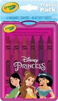 Crayola - Princess Travelpack - voor kinderen - 6 krijtjes en 40 kleurplaten