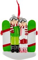 Ornament kersthanger snowboard stel
